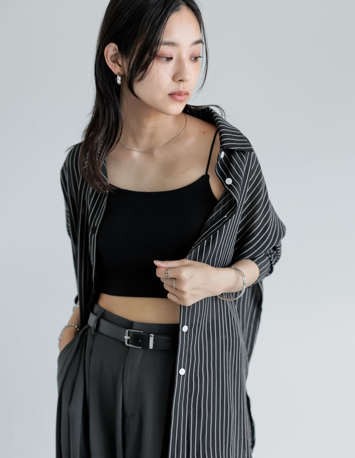 【TIME SALE 30%OFF ¥2,498⇒¥1,748】[2025 SUMMER COLLECTION]ショート丈カップ付きキャミソール[返品交換不可][mb] アンダーウェア 人気レディースファッション通販 リエディ