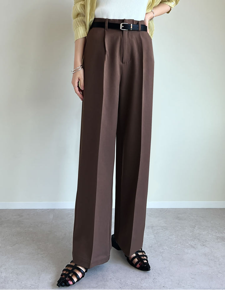 【TIME SALE 10%OFF ¥4,499⇒¥4,049】[販売枚数2万枚突破！][入卒式 セレモニー][低身長/高身長/大きいサイズ有]ストレッチツイルタックワイドパンツ[mb] パンツ 人気レディースファッション通販 リエディ