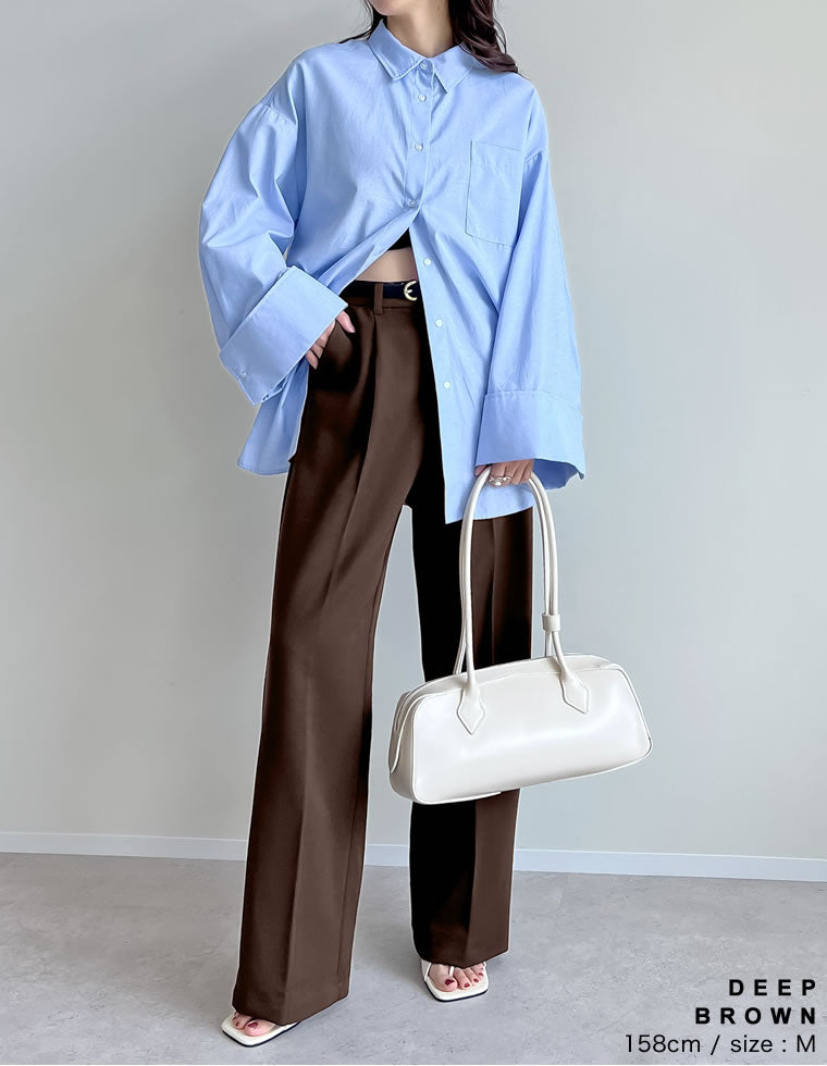 ストレッチツイルタックワイドパンツ - パンツ通販 | 人気レディース