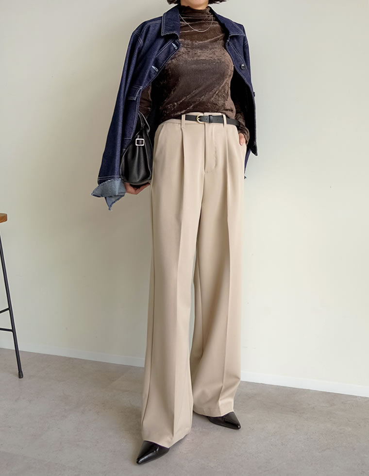 ストレッチツイルタックワイドパンツ - パンツ通販 | 人気レディース