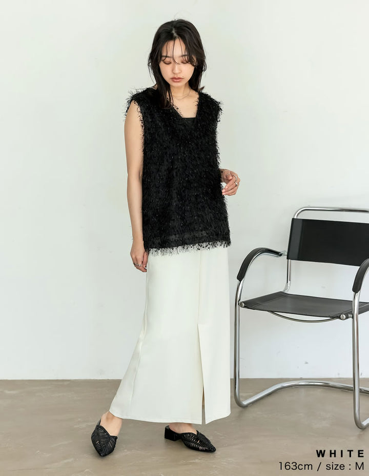 【TIME SALE 30%OFF ¥4,998⇒¥3,498】[低身長/高身長サイズ有][オケージョン セレモニー]カットツイルセンターベンツスカート スカート 人気レディースファッション通販 リエディ