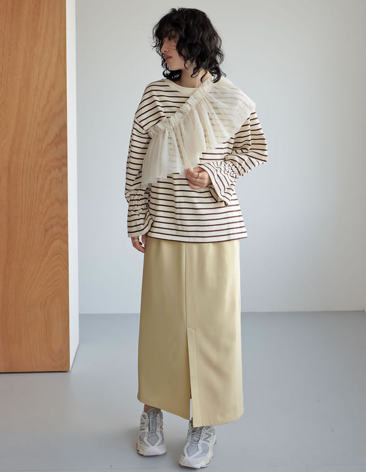 【TIME SALE 30%OFF ¥4,998⇒¥3,498】[低身長/高身長サイズ有][オケージョン セレモニー]カットツイルセンターベンツスカート スカート 人気レディースファッション通販 リエディ