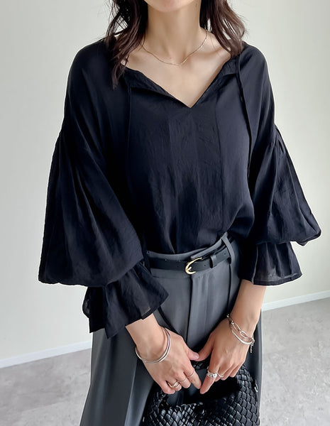 TICCA シアーデザインブラウス TICCA シアーデザインブラウス