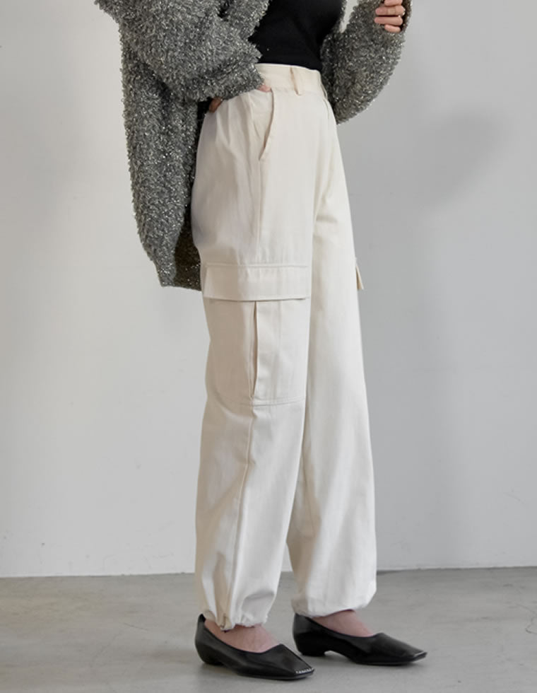 anndemeulemeester コットンツイルカーゴパンツ　24ss Rocky Monroe カーゴパンツ コットンツイルストレッチミリタリーワイド