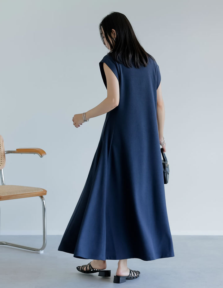 【TIME SALE 20%OFF ¥5,998⇒¥4,798】[低身長/高身長サイズ有]キーネックフレンチスリーブポロワンピース ワンピース 人気レディースファッション通販 リエディ