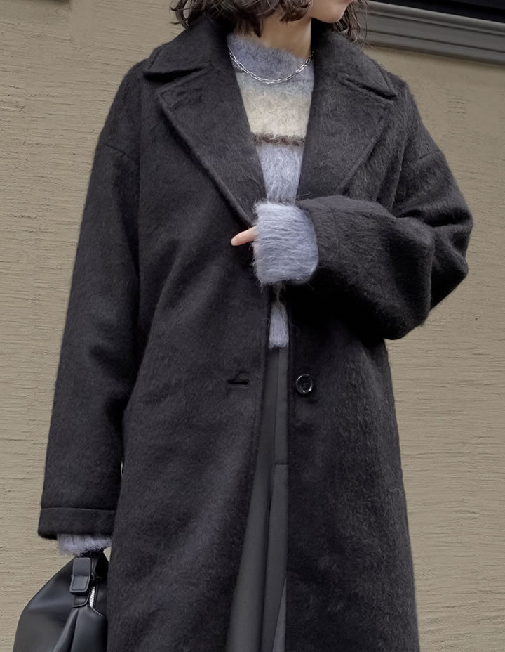 【アウターフェア！ポイント10%還元】【PRE ORDER 20%OFF対象】[2024-25 WINTER COLLECTION]ウールタッチシャギーチェスターロングコート ジャケット/アウター 人気レディースファッション通販 リエディ