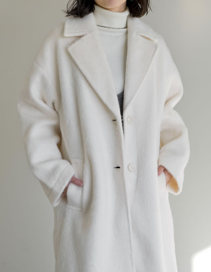 【アウターフェア！ポイント10%還元】【PRE ORDER 20%OFF対象】[2024-25 WINTER COLLECTION]ウールタッチシャギーチェスターロングコート ジャケット/アウター 人気レディースファッション通販 リエディ