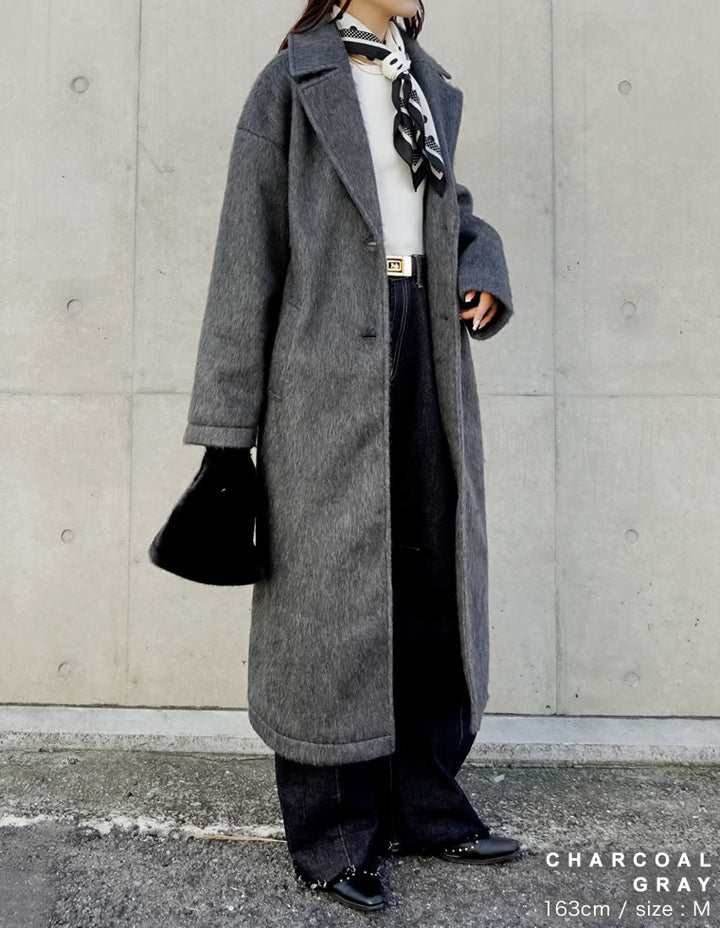 【アウターフェア！ポイント10%還元】【PRE ORDER 20%OFF対象】[2024-25 WINTER COLLECTION]ウールタッチシャギーチェスターロングコート ジャケット/アウター 人気レディースファッション通販 リエディ