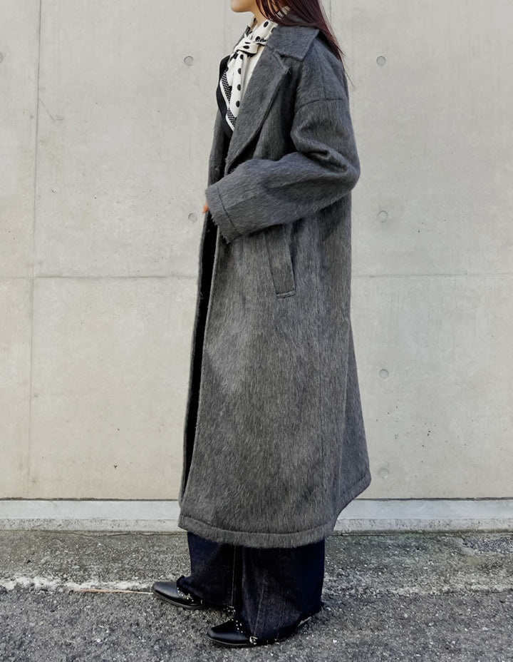 【アウターフェア！ポイント10%還元】【PRE ORDER 20%OFF対象】[2024-25 WINTER COLLECTION]ウールタッチシャギーチェスターロングコート ジャケット/アウター 人気レディースファッション通販 リエディ