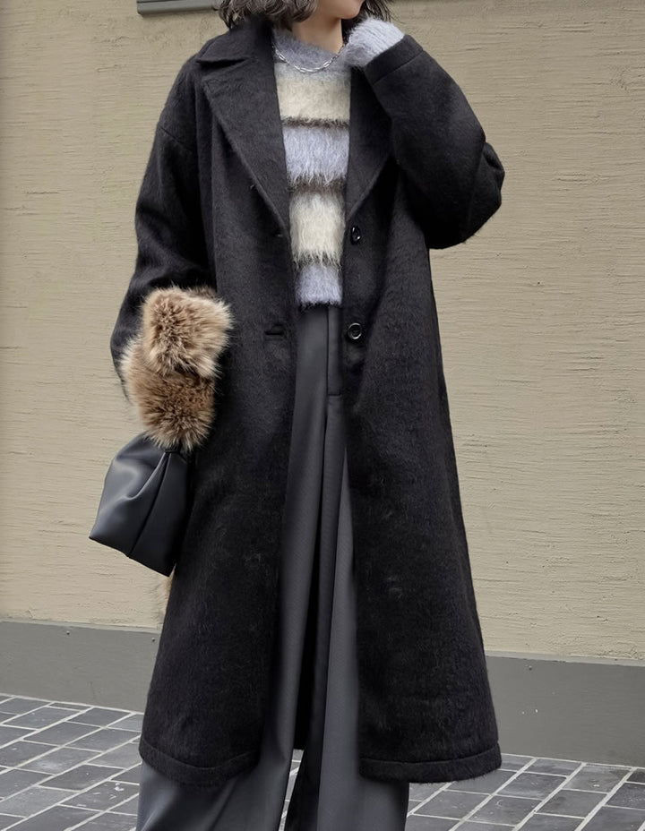 【アウターフェア！ポイント10%還元】【PRE ORDER 20%OFF対象】[2024-25 WINTER COLLECTION]ウールタッチシャギーチェスターロングコート ジャケット/アウター 人気レディースファッション通販 リエディ