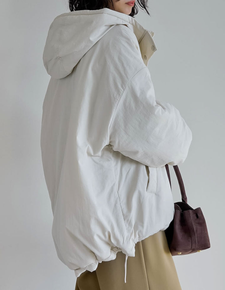 【アウターフェア！ポイント10%還元】[低身長サイズ有]中綿入りオーバーサイズモンスターパーカーコート ジャケット/アウター 人気レディースファッション通販 リエディ