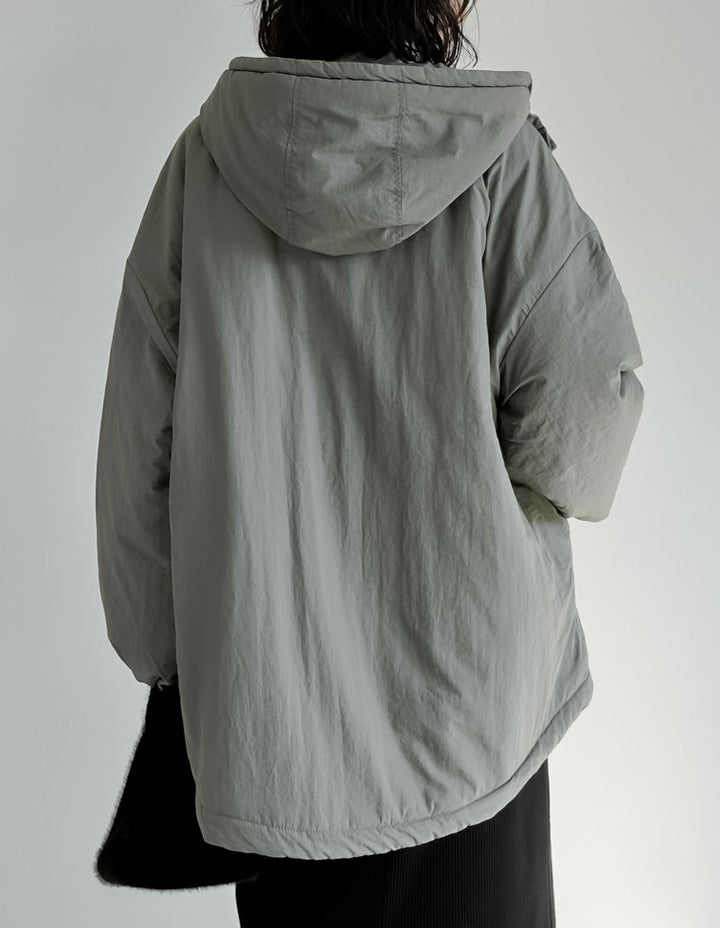 【アウターフェア！ポイント10%還元】[低身長サイズ有]中綿入りオーバーサイズモンスターパーカーコート ジャケット/アウター 人気レディースファッション通販 リエディ