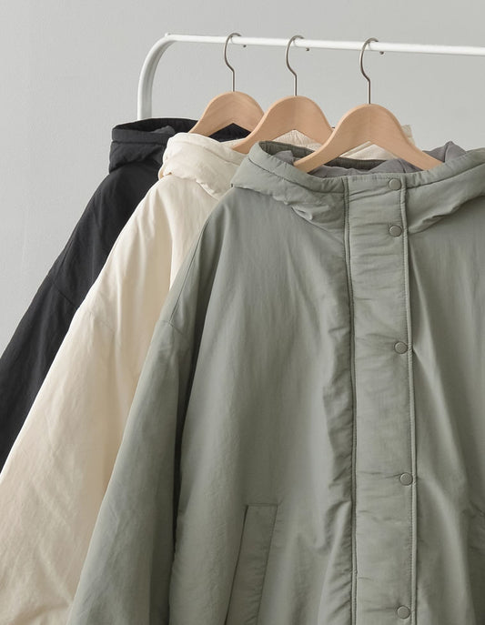 【アウターフェア！ポイント10%還元】[低身長サイズ有]中綿入りオーバーサイズモンスターパーカーコート ジャケット/アウター 人気レディースファッション通販 リエディ