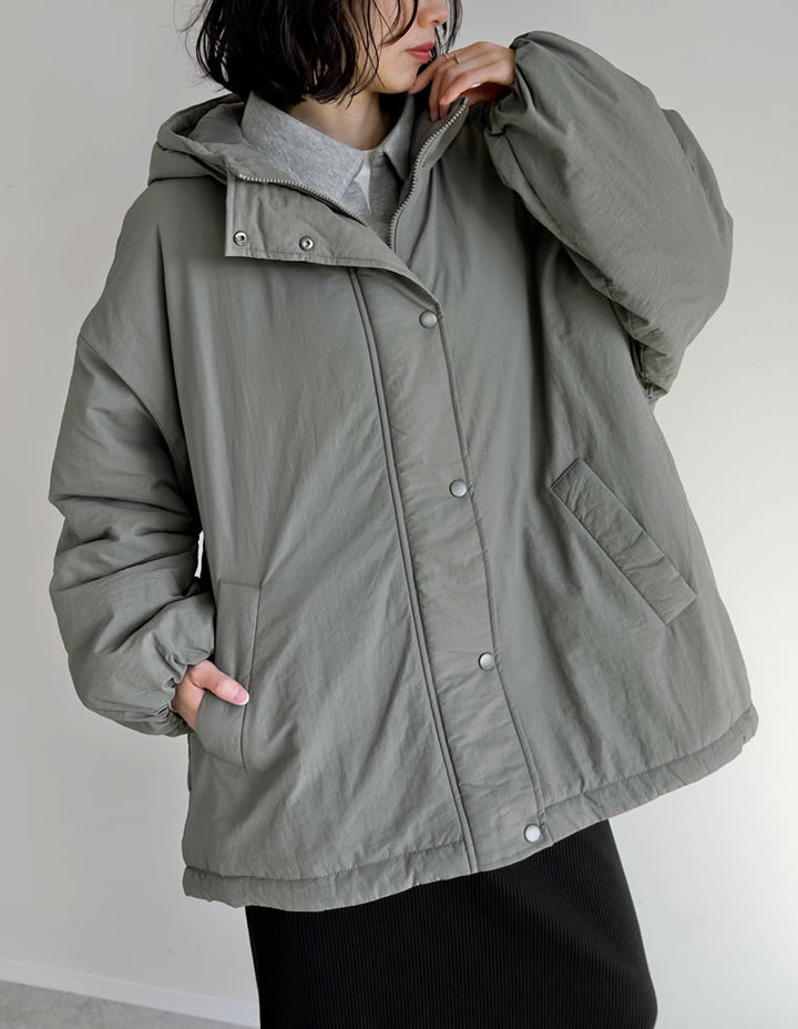 【アウターフェア！ポイント10%還元】[低身長サイズ有]中綿入りオーバーサイズモンスターパーカーコート ジャケット/アウター 人気レディースファッション通販 リエディ