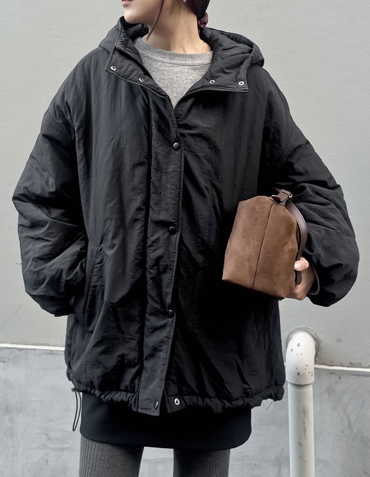 ナイロン中綿入りオーバーサイズモンスターパーカージャケット