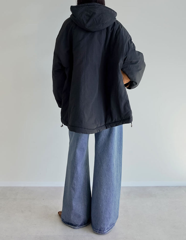 【アウターフェア！ポイント10%還元】[低身長サイズ有]中綿入りオーバーサイズモンスターパーカーコート ジャケット/アウター 人気レディースファッション通販 リエディ