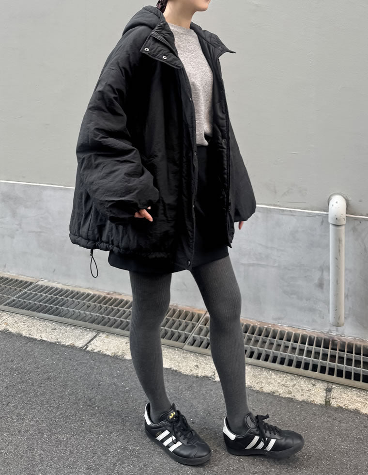 ナイロン中綿入りオーバーサイズモンスターパーカージャケット