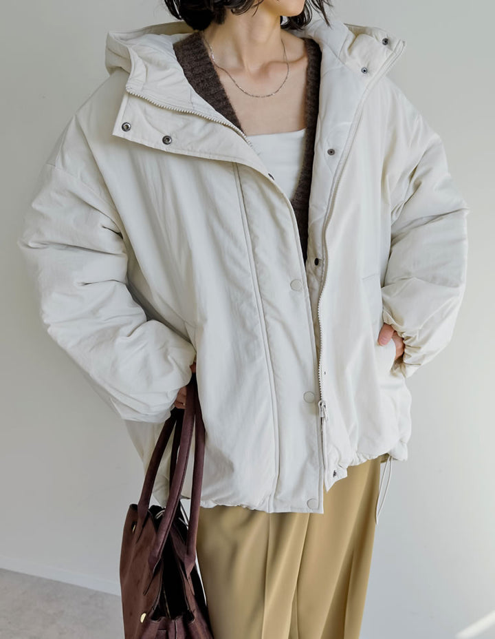 【アウターフェア！ポイント10%還元】[低身長サイズ有]中綿入りオーバーサイズモンスターパーカーコート ジャケット/アウター 人気レディースファッション通販 リエディ