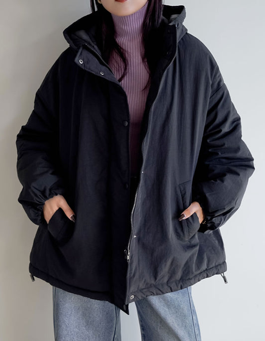 【アウターフェア！ポイント10%還元】[低身長サイズ有]中綿入りオーバーサイズモンスターパーカーコート ジャケット/アウター 人気レディースファッション通販 リエディ