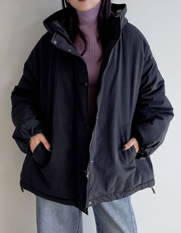 [低身長サイズ有]中綿入りオーバーサイズモンスターパーカーコート