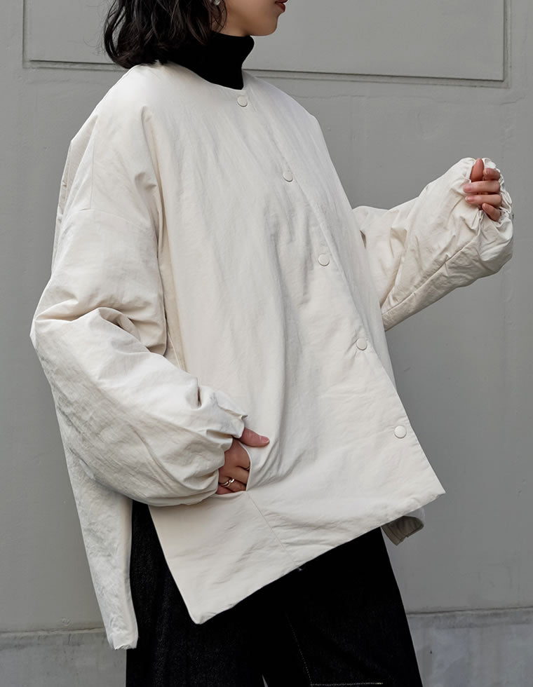 極美品MARK & LONA 異素材中綿ジップアップジャケット 38 極美品MARK & LONA 異素材中綿ジップアップジャケット 38