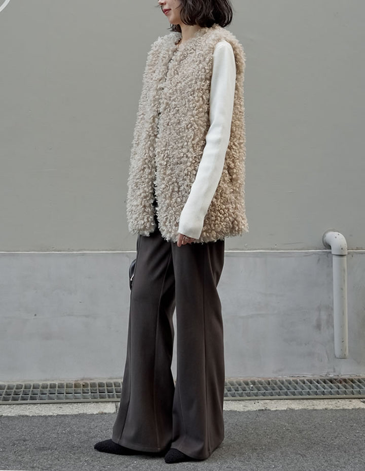 プードルフェイクファーミドルベスト ジャケット/アウター 人気レディースファッション通販 リエディ