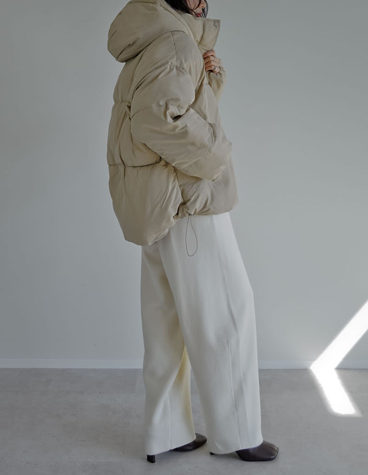 [低身長サイズ有]フード付きスタンドカラーフェイクダウン中綿ジャケット ジャケット/アウター 人気レディースファッション通販 リエディ