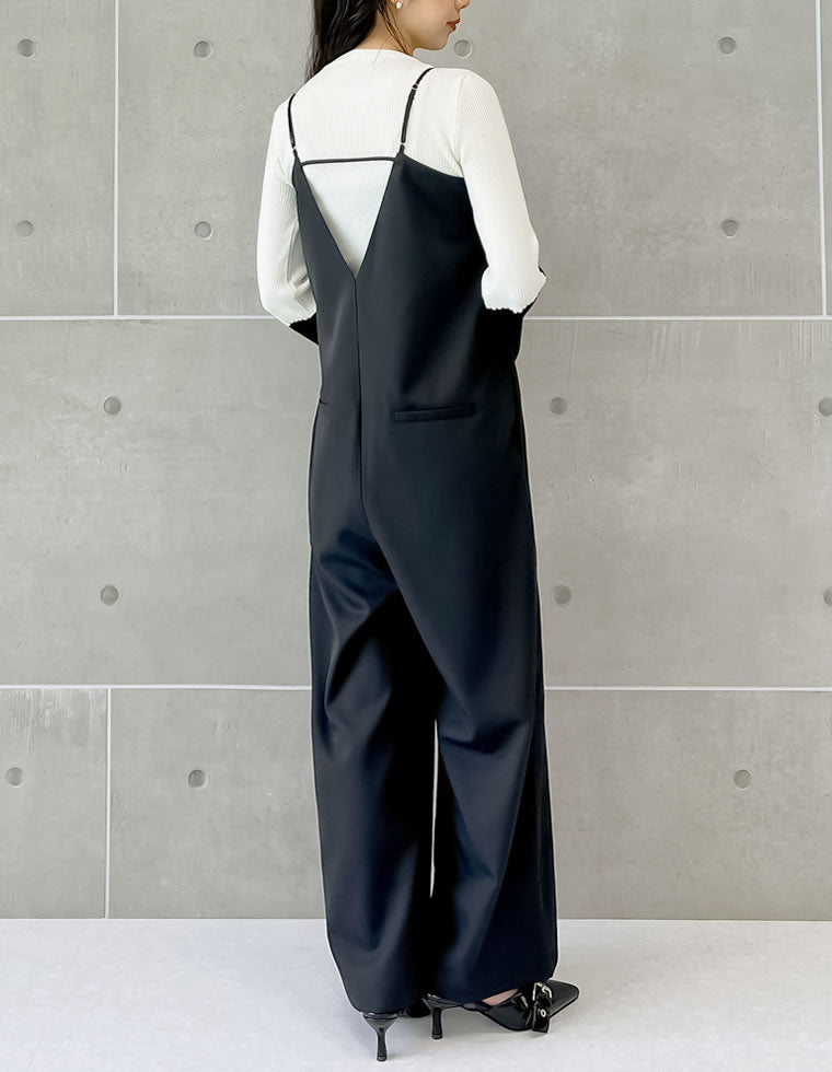 ワンボタンベアキャミサロペット - オールインワン通販 | 人気