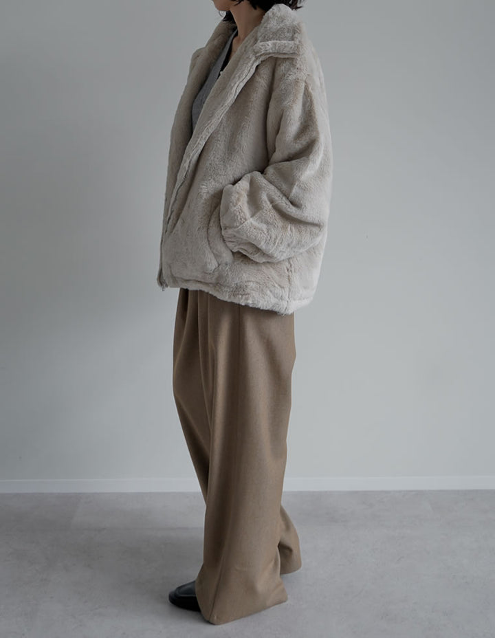 ハイネックフェイクファーミドルコート ジャケット/アウター 人気レディースファッション通販 リエディ