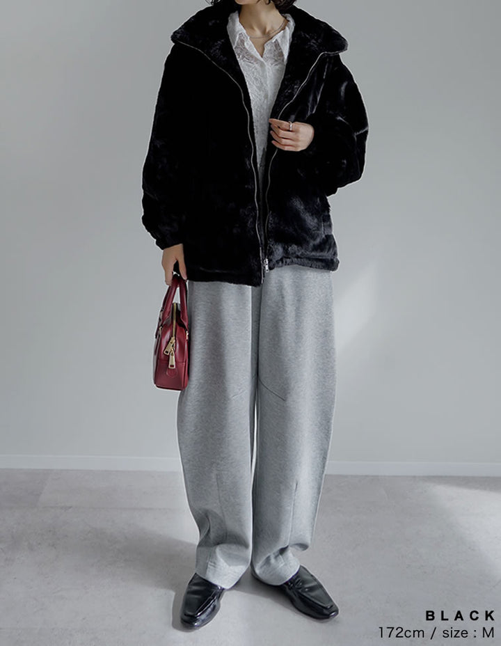 ハイネックフェイクファーミドルコート ジャケット/アウター 人気レディースファッション通販 リエディ