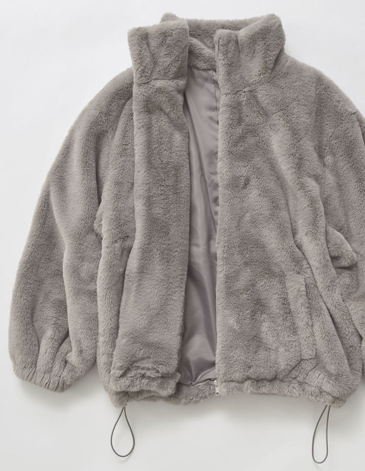 ハイネックフェイクファーミドルコート ジャケット/アウター 人気レディースファッション通販 リエディ