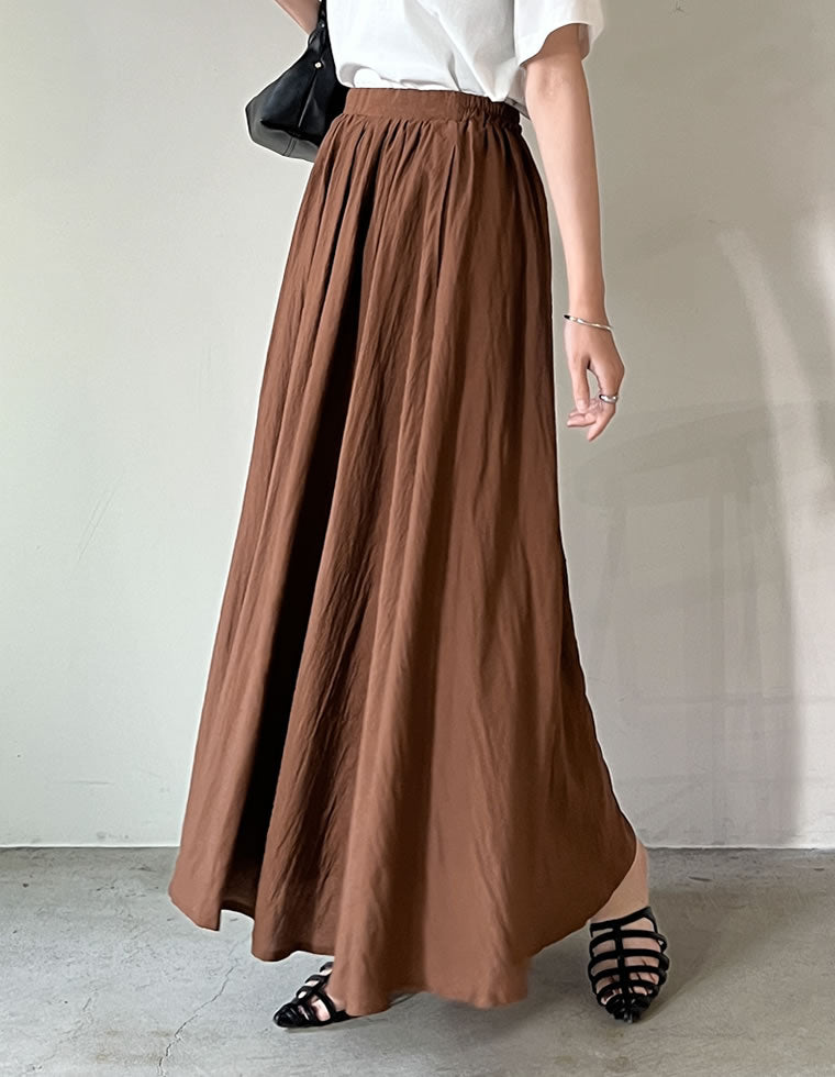 ボイルクリンクルマキシフレアスカート - スカート通販 | 人気