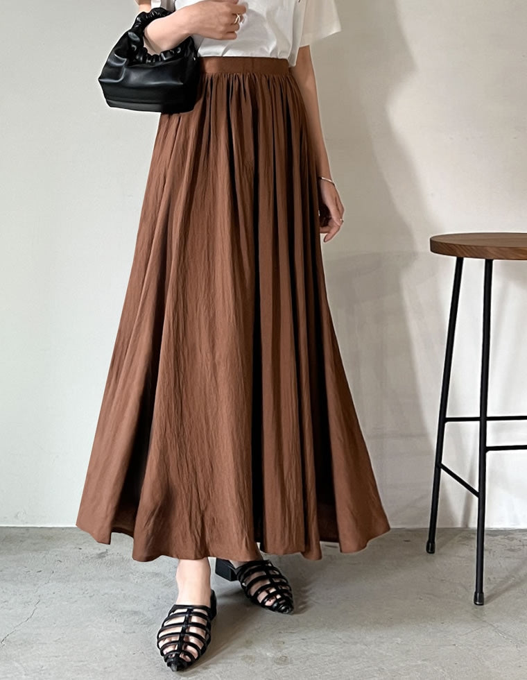 ボイルクリンクルマキシフレアスカート - スカート通販 | 人気