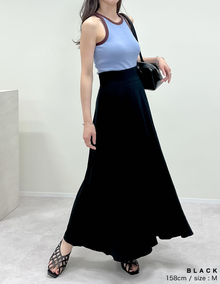 ソフトリネンハイウエストフレアスカート - スカート通販 | 人気