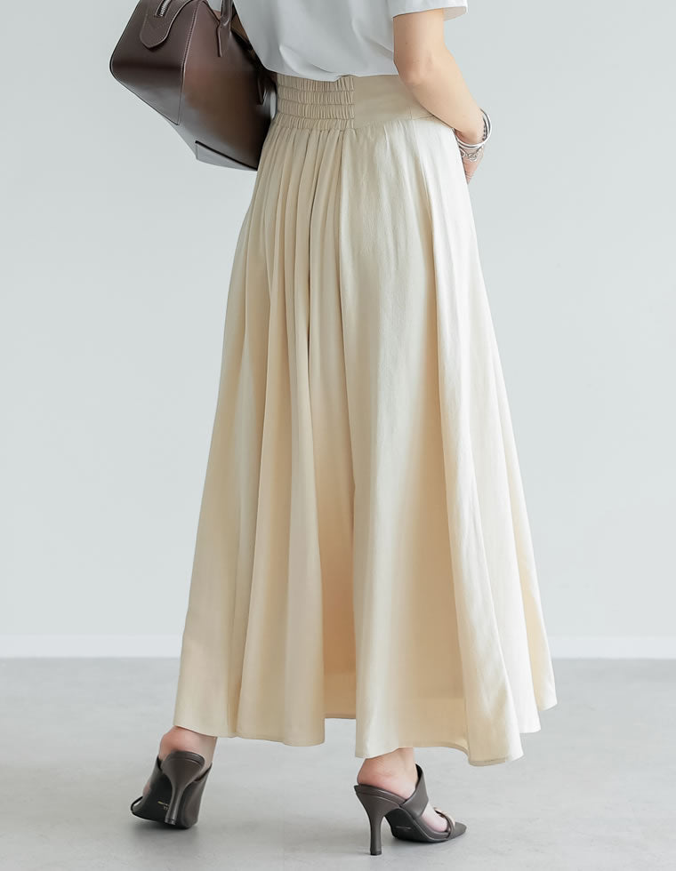 ソフトリネンハイウエストフレアスカート - スカート通販 | 人気