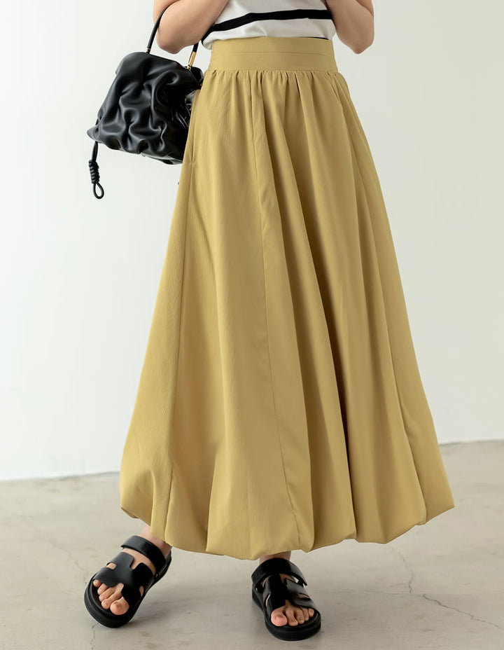 クレープロングフレアバルーンスカート スカート レディースファッション通販 リエディ