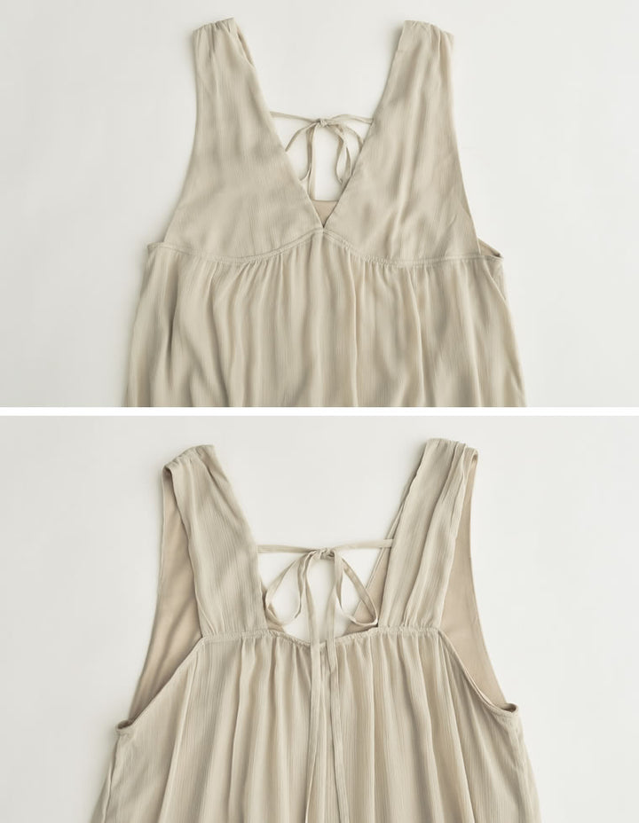 シフォン楊柳ノースリーブワンピース ワンピース レディースファッション通販 リエディ