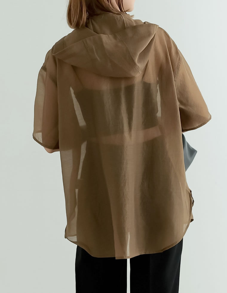 21SS sillage シアージ 半袖 アノラックパーカー ベージュ