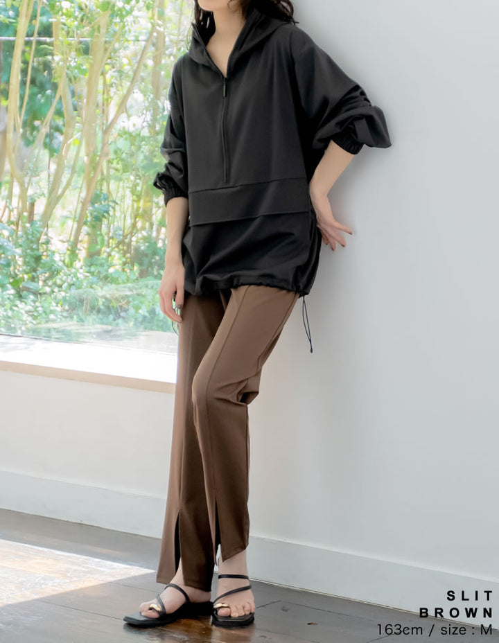 【TIME SALE 30%OFF ¥3,747⇒¥2,622】[UVカット][接触冷感][速乾][水陸両用][DAILY SWIM][低身長/高身長/大きいサイズ有]ラッシュガードフロントスリットorスリットなし選べるスイムパンツ[返品交換不可] 水着/着物・浴衣 人気レディースファッション通販 リエディ