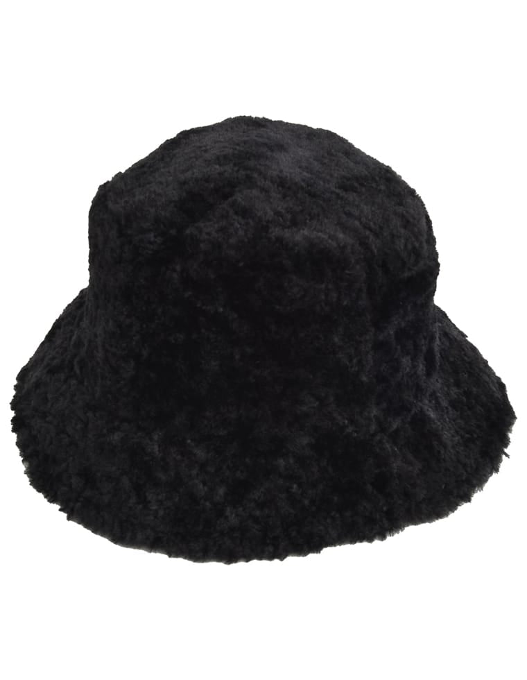 黒 ボア バケットハット レディース ボアバケットハット - 帽子通販 | 人気レディースファッション - Re