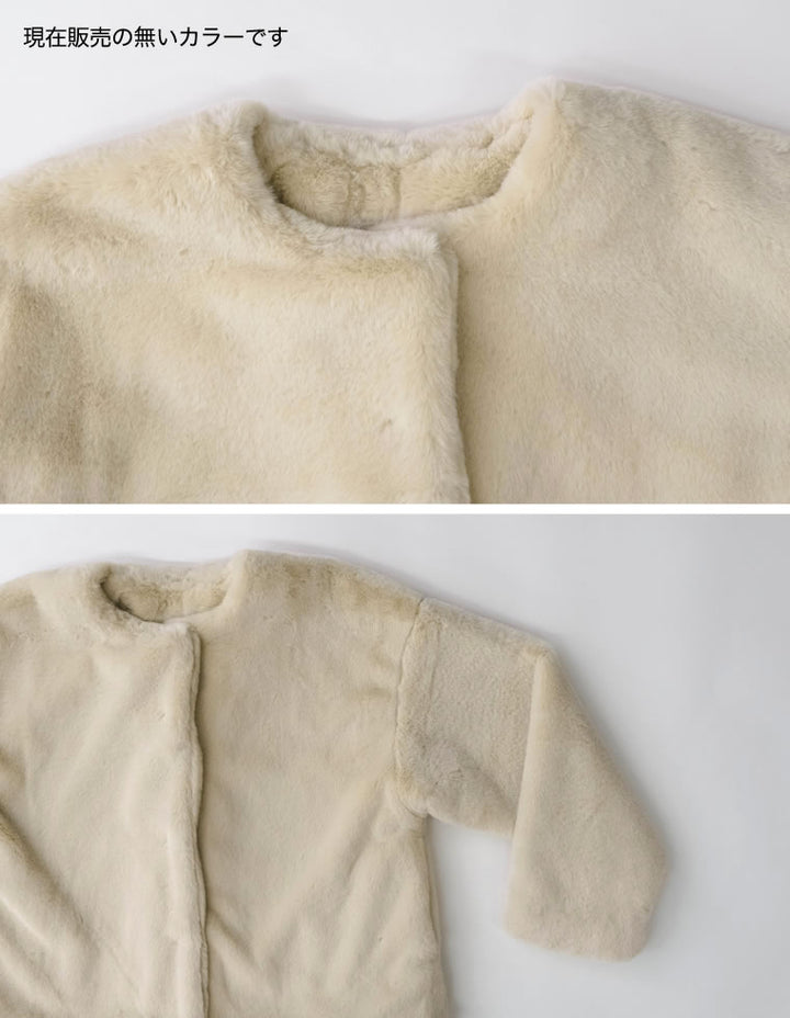 ノーカラーフェイクファージャケット ジャケット/アウター レディースファッション通販 リエディ