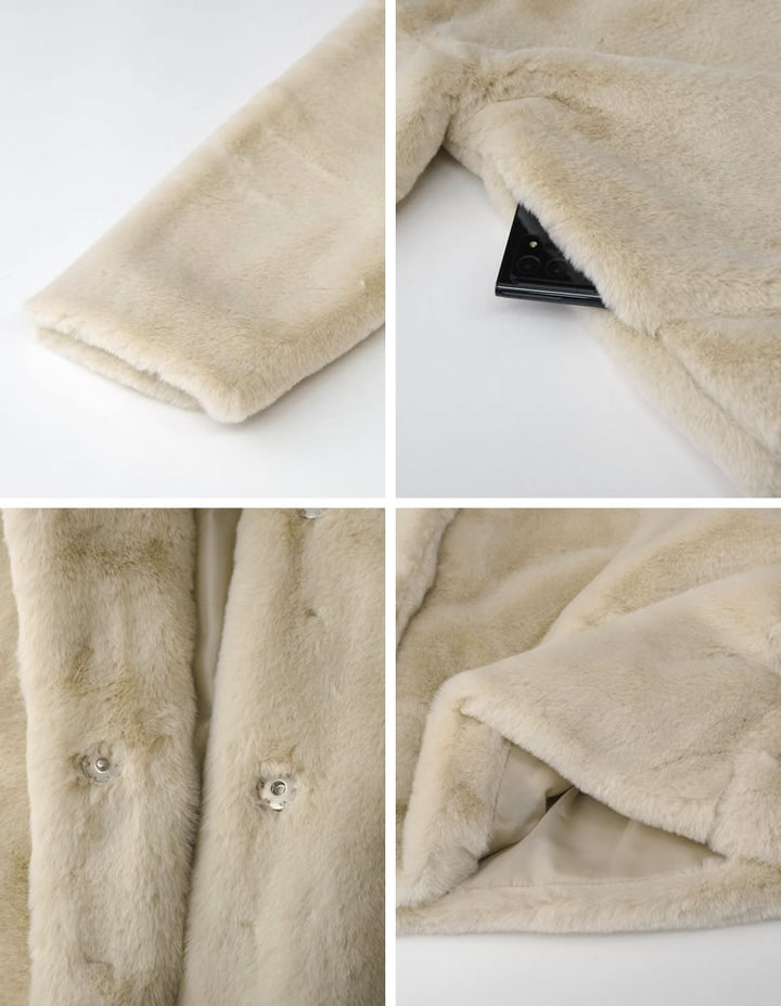 ノーカラーフェイクファージャケット ジャケット/アウター レディースファッション通販 リエディ