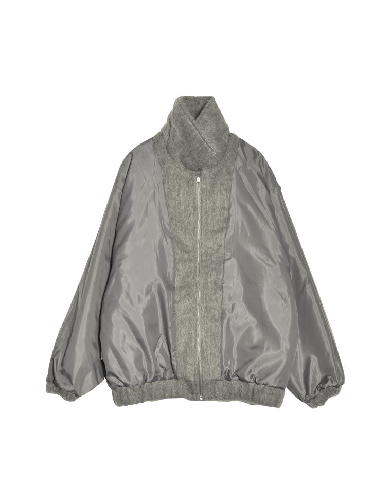 ウール混シャギーオーバーサイズフライトジャケット - ジャケット