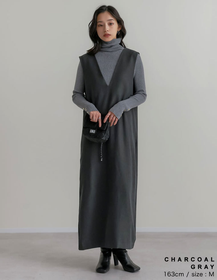 【クーポンで20%OFF ¥3,698⇒¥2,958】〖クーポンコード：SH_20_2511〗[新色追加][シンプルに着映える]袖金ボタンタートルネックリブニットトップス