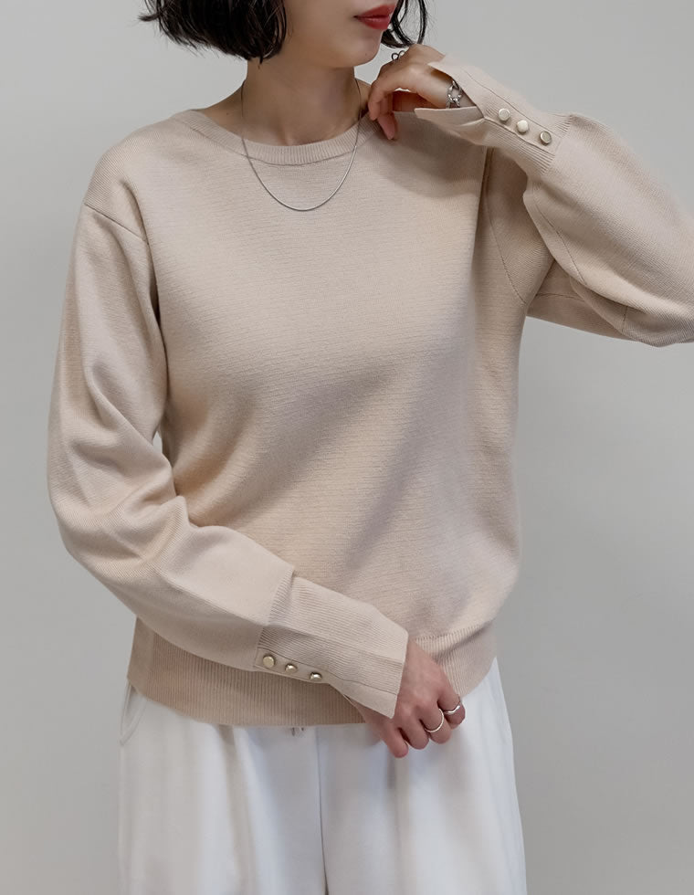 FORME ミラノリブニットトップス　beige ミラノリブニットプルオーバー(トップス)｜AMACA(アマカ)の