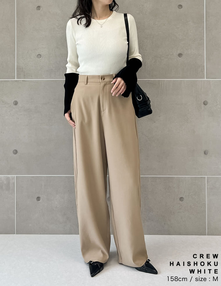 【クーポンで20%OFF￥3,498⇒￥2,798】〖クーポンコード：SH_20_2511〗[新色追加][販売枚数1.8万枚突破]選べる2TYPE配色or無地フレアスリーブリブニットトップス[mb]