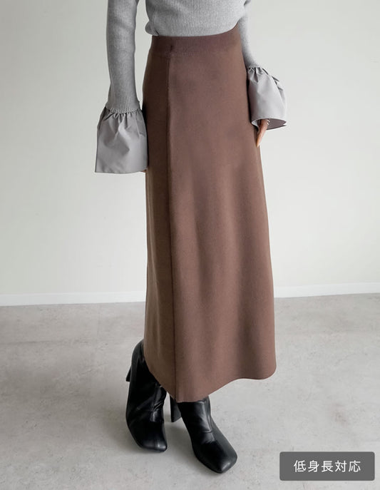 【クーポンで20%OFF ¥2,999⇒¥2,399 】〖クーポンコード：SH_20_250908〗[低身長サイズ有][洗濯機で洗える]ミラノリブナローニットスカート スカート 人気レディースファッション通販 リエディ