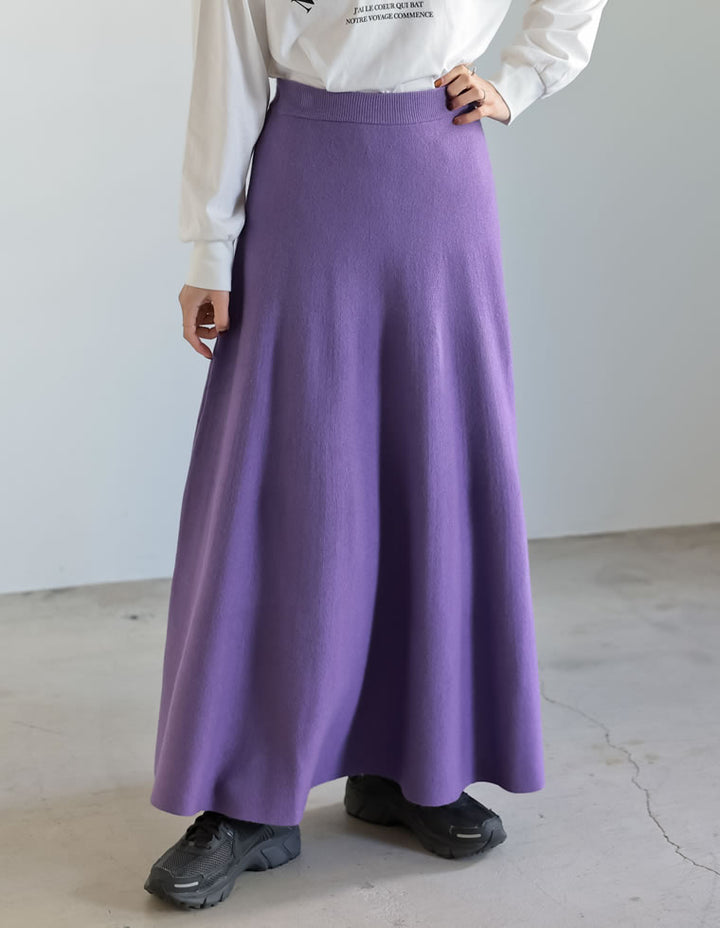 [低身長サイズ有][洗濯機で洗える]ミラノリブフレアニットスカート スカート レディースファッション通販 リエディ
