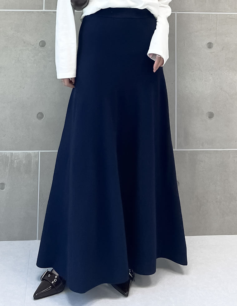 【美品】LOUIS VUITTON リブニットフレアスカート LB.04/リブフレアニットスカート