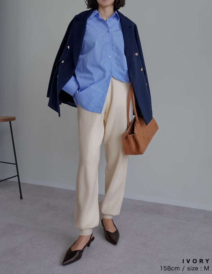 [低身長サイズ有][洗濯機で洗える]ミラノリブニットジョガーパンツ パンツ 人気レディースファッション通販 リエディ